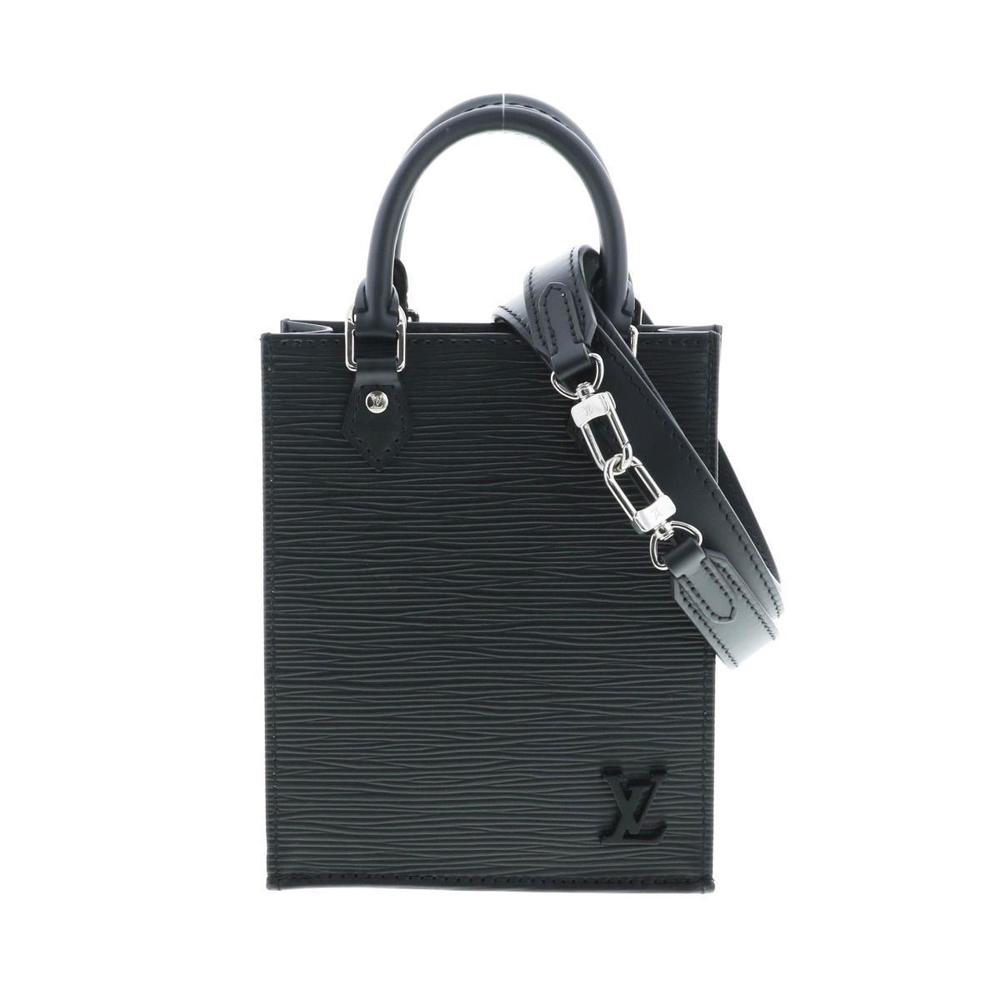 Louis Vuitton Epi Petite Sac Plat Shoulder Bag Black